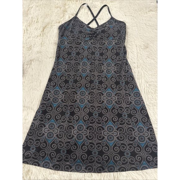 Prana womens gray hiking sundress XS built in bra sinched breast - Picture 1 of 12